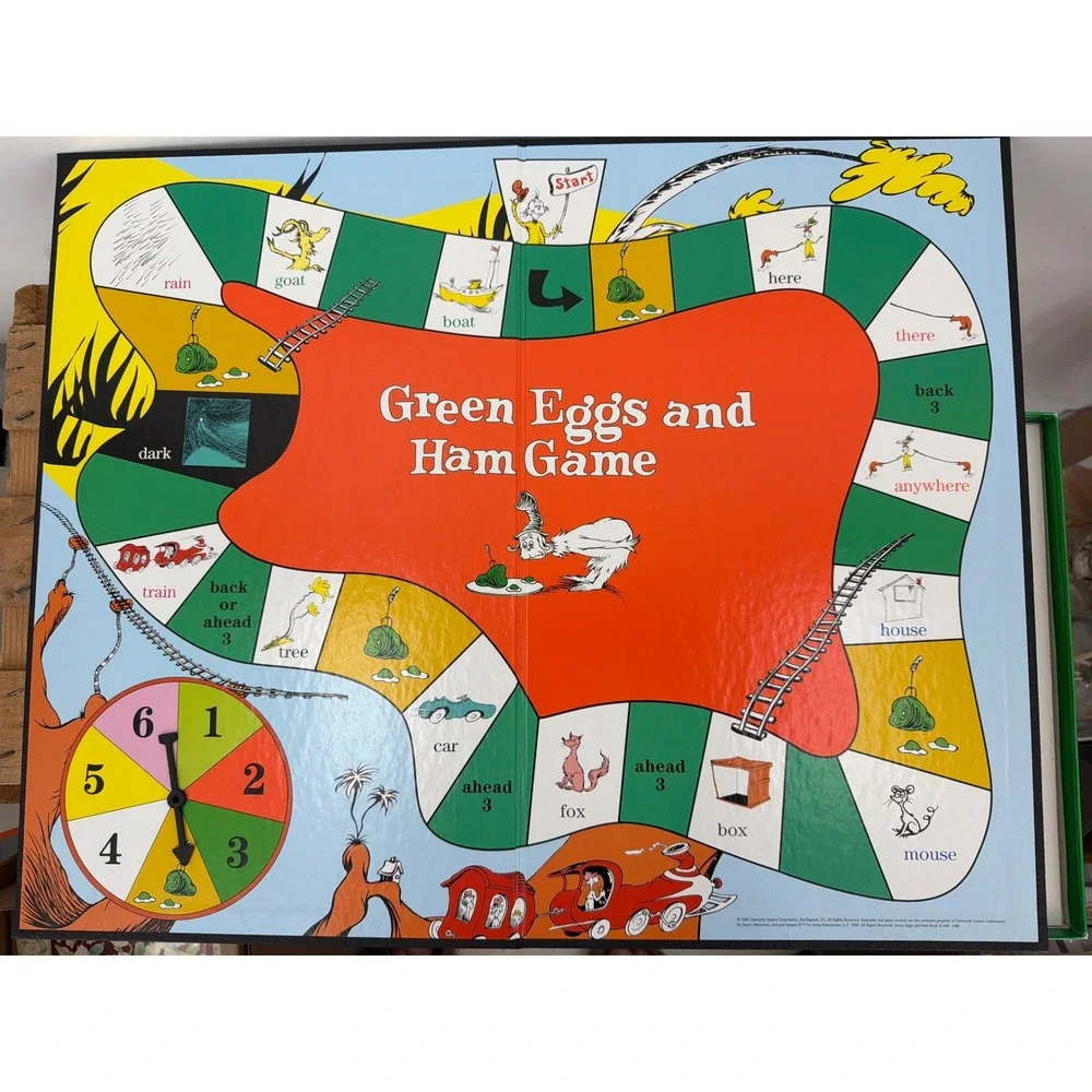 Dr Seuss Green Eggs and Ham Board Game University Games Vintage 1996 Complete